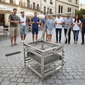 Barbecue <span class=keywords><strong>portable</strong></span> BlazeFor Mini en acier inoxydable, grill pliable pour pique-nique, fêtes de plein air et cuisson compacte en extérieur - Product Image 1