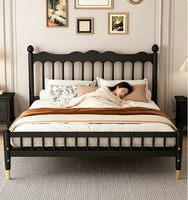 Lit double en fer forgé, style moderne et minimaliste, épaissi, multi-tailles, non pliable, avec cadre simple, pour dortoir et chambre à coucher