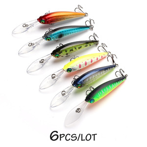 Stock noir Minow WF01 brillant 3D yeux longs billet brillant peint Jerkbait vente en gros longue coulée pêche leurre méné flottant - Product Image 2