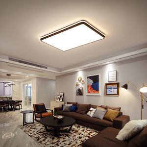Thông minh hiện đại bề mặt gắn nhà văn phòng phòng ngủ phòng khách LED trần ánh sáng Nordic vuông hình chữ nhật màu đen kim loại Acrylic - Product Image 3