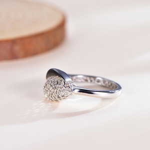 Bagues en argent pour femmes Kirin, plaquées rhodium noir, design ajouré, argent 925, pour tous les jours - Product Image 3