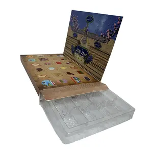 Custom Printing 24 Days Advent Calender Packaging Box With Plastic Tray