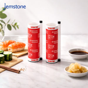 High Quality Sushi <b>Push</b> <b>Pop</b> Food-grade Kraft Cardboard Tube Box with Plastic Lids Sushi Rolls Food Cylinder Paper Tube Packaging - Product Image 1