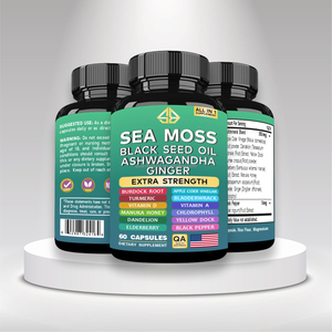 Capsules de Soutien Immunitaire OEM : Mousse de Mer, Huile de Nigelle, Ashwagandha, Gingembre pour la Peau et l'Énergie - Pour Adultes, 60 Comprimés - Product Image 2