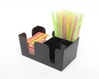 Offre Spéciale multifonctionnel en plastique boîte à mouchoirs barre de stockage Condiment Caddy paille boîte de rangement porte-serviettes boîte de rangement de bureau