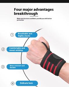 Soporte de Muñeca para Mano Izquierda al por Mayor, Correas Transpirables con Cierre Elástico, Vendas de Levantamiento de Pesas de Fuerza Extra, Vendaje para Fitness - Product Image 4