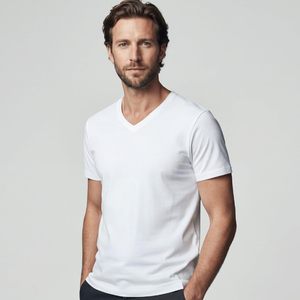 เสื้อยืดคอวีผู้ชาย FOXA แพ็ค 3 ตัว ผ้าฝ้ายพรีเมียม ทรงปกติ ใส่สบาย - Product Image 2