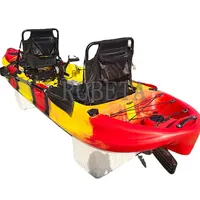 Çok pratik açık balıkçılık plastik tekne UV koruma ile 2 kişi kayık/kano ile/ayak pedalı