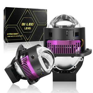 Lampu Bi Led Daya Tinggi <span class=keywords><strong>3</strong></span> Inci 140W 20000lm Warna Putih Dengan Kipas Pendingin H4 Proyektor Lampu Depan Led Laser Lensa Proyektor Bi Led - Product Image 1
