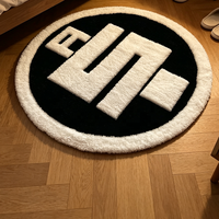 Tapis rond tufté personnalisé avec logo, tapis 3D Anime Hip Hop Rapper Nipsey Hussle All Money pour boutiques et studios