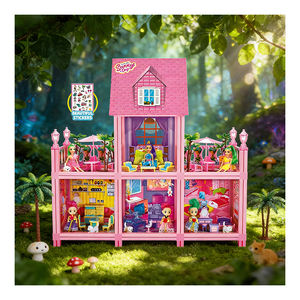 Casa de Muñecas de Lujo de Plástico con Balcón, Piscina, Tobogán, Ascensor y Muebles, Regalo para Niños - Product Image 4