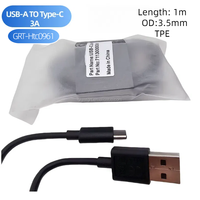 Kabel pengisi daya Cepat tipe C, USB-A tahan lama 1M 3A Empat core Data kecepatan tinggi untuk Android HTC