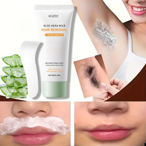 Crema Depilatoria Suave para la Piel con Aloe Vera, Eliminación Instantánea del Vello, Sin Residuos, Hidratante, con Espátula - Product Image 5