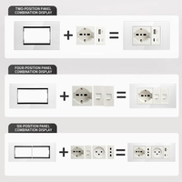 Prise murale intelligente BAOBEN EU - Charge rapide Type C, panneau d'interrupteurs modulaire blanc pour la maison/le bureau