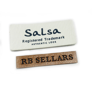 Custom <strong>Jeans</strong> and Bags Logo Embossed Leather <strong>Labels</strong> Patches - Product Image 4