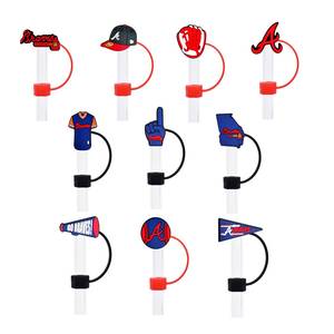 Funda Protectora para Pajitas <span class=keywords><strong>de</strong></span> 10 mm, Reutilizable, Serie Béisbol, Popular, Antipolvo, <span class=keywords><strong>de</strong></span> <span class=keywords><strong>los</strong></span> Atlanta <span class=keywords><strong>Braves</strong></span>, para Vasos y Accesorios - Product Image 1