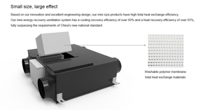 ระบบระบายอากาศแบบกู้คืนพลังงานขนาดเล็ก (ERV) พร้อมไส้กรองฟอกอากาศแบบไม่ต้องเปลี่ยนและ <span class=keywords><strong>Lossnay</strong></span> VSXF-350D03A - Product Image 6