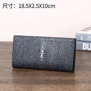 Cartera Larga para Hombre con Diseño de Pez y Perlas, Multi Tarjetas, Bolsillo para Billetes, Cuero Vacuno, Interior Multifuncional - Product Image 1