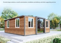 Maison conteneur extensible moderne de 20 pieds ou 40 pieds, préfabriquée, 2 ou 3 chambres, avec salle de bain complète et cuisine