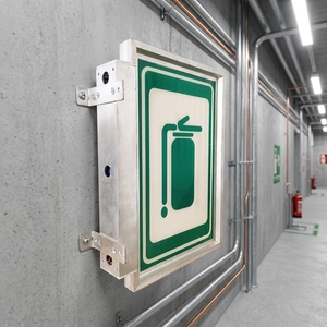 Plaque d'aluminium rectangulaire pour identification optique et électromagnétique, contact d'urgence et identification de sécurité incendie, fournie par l'usine - Product Image 1