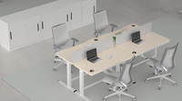 Bureau debout électrique à double moteur réglable en hauteur, mobilier de bureau moderne, bureau informatique assis-debout pour la vente en gros