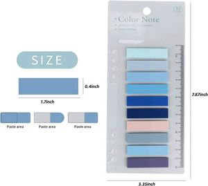 12 Styles 2400 Sheets Self-Adhesive Sticky Notes Memo Pad Label Note <b>Bookmarks</b> School Office Stationery Supplies 12 Colors - Product Image 2