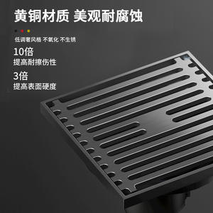 Desagüe de Piso Antirrobo de Latón Gunmetal Rectangular Anticorrosión para Ducha y Baño de Doble Uso con Conexión Roscada - Product Image 4