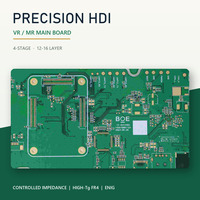 Carte mère PCB HDI personnalisée à 4 étapes pour casque VR/MR, 12-16 couches, impédance contrôlée, FR4 haute température, ENIG 0,5-3 oz