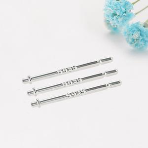 Aiguilles pour boucles d'oreilles en argent S925, 3 pièces, broches pour bijoux, accessoires pour boucles d'oreilles DIY, vente en gros - Product Image 4