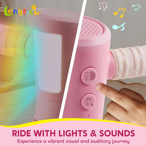 Vélo d'équilibre pour tout-petits avec musique et lumières | Premier jouet d'équitation pour les enfants de 1 à 2 ans | Jouet bébé extérieur pour garçons et filles (rose) - Product Image 5