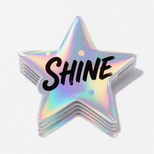 Etiqueta Adhesiva Holográfica Láser Plateada Arcoíris Resistente a los Rayos UV e Impermeable, Etiqueta Holográfica con Logotipo Personalizado, Troquelada y Brillante - Product Image 2