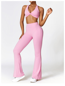 Taille sans couture Oem Teinture Fitness Trempé Doux Pli Butt Corset pomme Tall Outfit Caché Tricoté quantité minimale de commande extra Long Évasé Leggings - Product Image 3