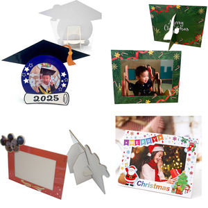 Marco de Fotos de Cartón Duro de Color Negro con Estampado Dorado de Lujo Ligero, Personalizable con Logotipo, Ajustable - Product Image 6