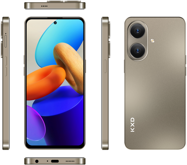 Unisoc T606 CPU 6.6 Inch Dual SIM Smart Mobile Phone 3G & 4G 128GB ROM Unlocked for Gaming Hot Selling KXD A16plus