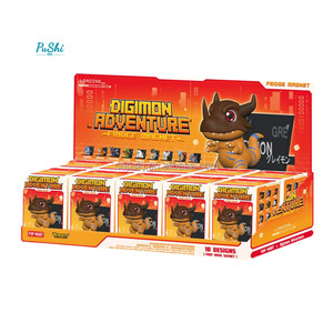 Popmart digimone แท้ชุดแม่เหล็กติดตู้เย็น, ฟิกเกอร์กล่องปริศนาทั้งชุดของขวัญของเล่นน่ารัก