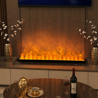 Cheminée électrique moderne à vapeur d'eau artificielle, avec flamme LED 3D, fonctionnant via WiFi, pour la décoration de la maison