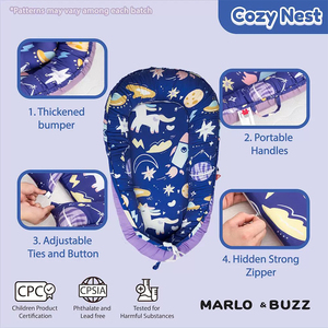 <span class=keywords><strong>Nido</strong></span> de Bebé de Alta Calidad, Cojín de Soporte Infantil, Cuna Portátil Extraíble para Recién Nacidos - Product Image 4