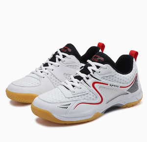 Chaussures de badminton en maille respirante, semelle en caoutchouc antidérapante, baskets de sport légères à lacets pour intérieur et extérieur - Product Image 3