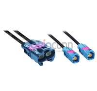 Arnés Automotriz de Alta Velocidad H-MTD de Doble Puerto, Codificación Macho E6S10V-1CAZ5-A a E6K10B-1CAZ5-Z, Ethernet 10G