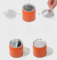 Boîte en fer blanc hermétique de qualité alimentaire RTS 91*90mm 90*150mm 250g pour emballage de poudre de Matcha 100g 200g