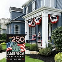 Drapeau de jardin en polyester durable, très vendu, pour le 250e anniversaire des États-Unis en 2026, idéal pour les célébrations personnalisées en extérieur et en intérieur