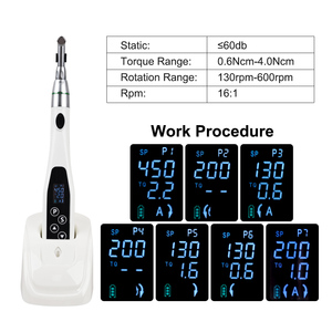 Moteur <span class=keywords><strong>endo</strong></span> à couple élevé avec recharge sans fil, 7 modes de fonctionnement et rétraction automatique de l'aiguille pour la chirurgie dentaire dans les hôpitaux - Product Image 2