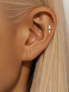 Pendientes de Plata de Ley 925 con Borla de Corona Irregular para Chica, Joyería de Moda - Product Image 5