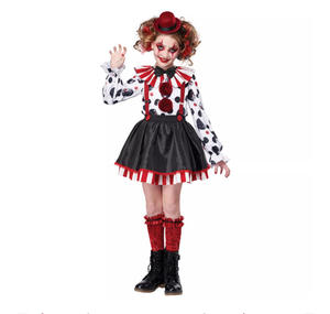 Costume de clown Pennywise amusant pour Halloween, costume de <span class=keywords><strong>film</strong></span> et de télévision pour filles, enfants, robe de carnaval en polyester, kit de performance pour fête - Product Image 4