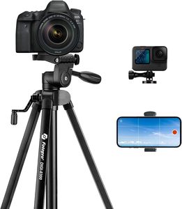 Fotopro DIGI-8300 Travel Tripod Stand Aluminum Professional Tripod Compatible for Canon Nikon DSLR 60" Camera Tripod