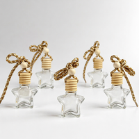 Diffuseurs d'huiles essentielles pour voiture, flacons désodorisants suspendus, pendentifs vides pour parfums, ornements décoratifs avec bouchon en bois et cordon