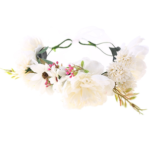 Delle Donne del commercio all'ingrosso Accessori Per Capelli Da Sposa In Tessuto Regolabile Corona Corona Fascia Artificiale Ghirlande di Fiori Per Le Ragazze - Product Image 4