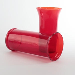 Tùy chỉnh kích thước thiết kế hiện đại <span class=keywords><strong>Red</strong></span> màu hình trụ Glass Đèn bóng râm cho ánh sáng mặt dây chuyền - Product Image 3