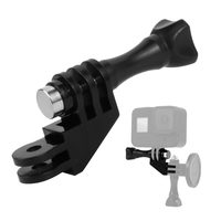 Adaptateur de trépied coudé à 90 degrés avec bras pivotant à ventouse magnétique rotatif à 360°, fixation à vis 1/4 "-20 en ABS pour appareil photo