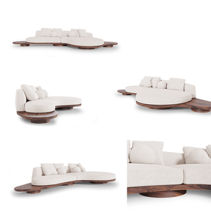Servicio Llave en Mano, Sofá Italiano Premium, Sofá Seccional de Tela Moderna Personalizado de Lujo, Sofá de Lujo para Villa - Product Image 5